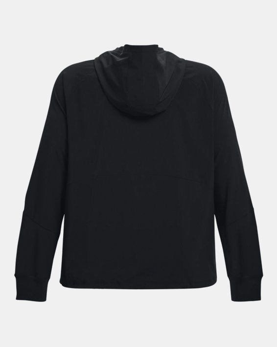 Women's UA Woven Full-Zip Jacket, Black, pdpMainDesktop image number 6